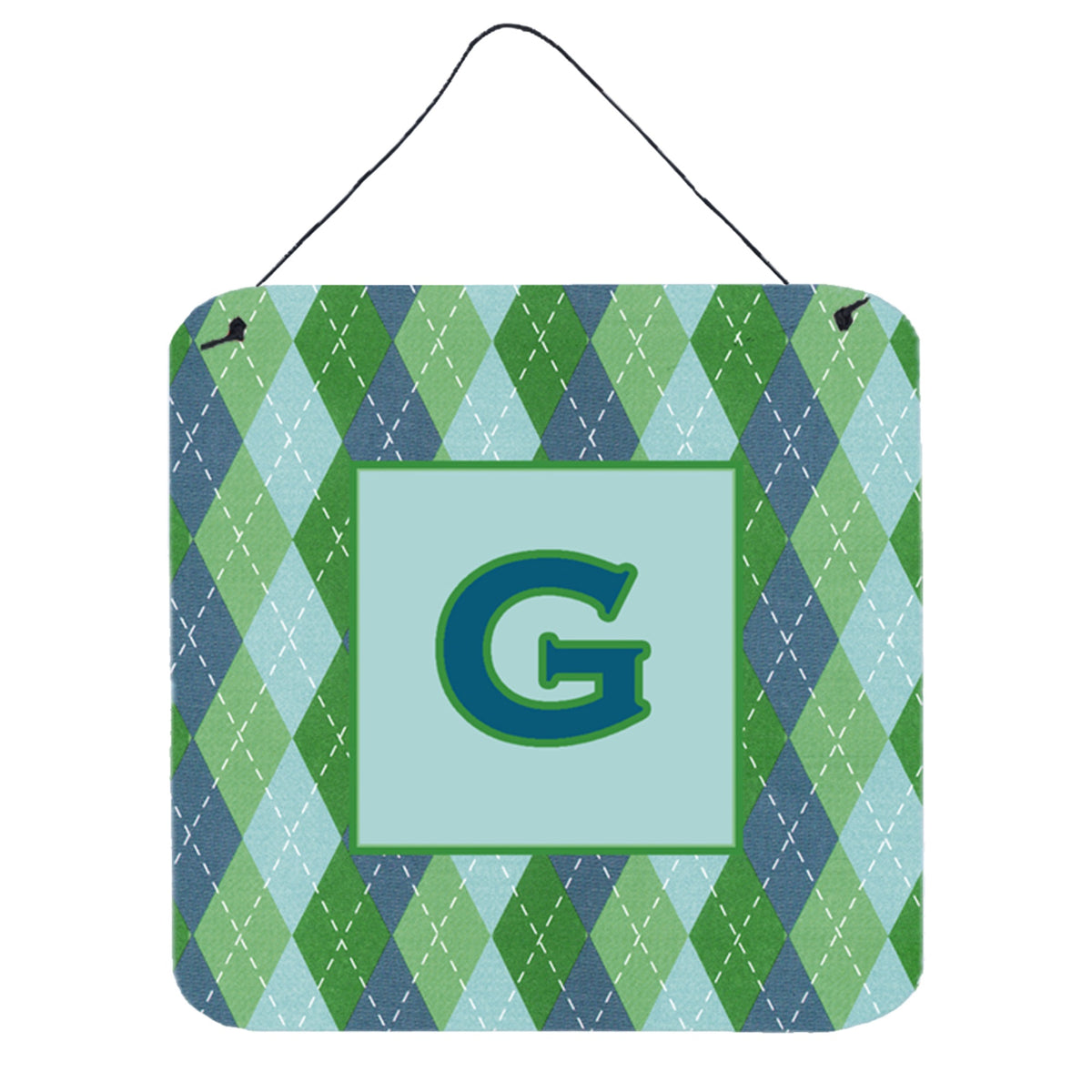 Letter G Initial Monogram  Blue Argoyle Wall Or Door Hanging Prints