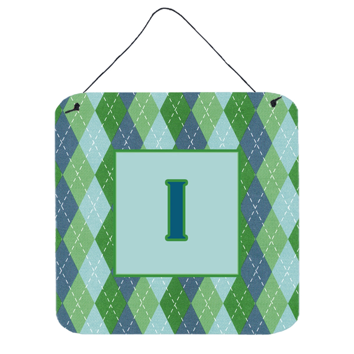 Letter I Initial Monogram  Blue Argoyle Wall Or Door Hanging Prints