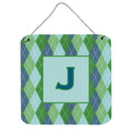 Letter J Initial Monogram  Blue Argoyle Wall Or Door Hanging Prints