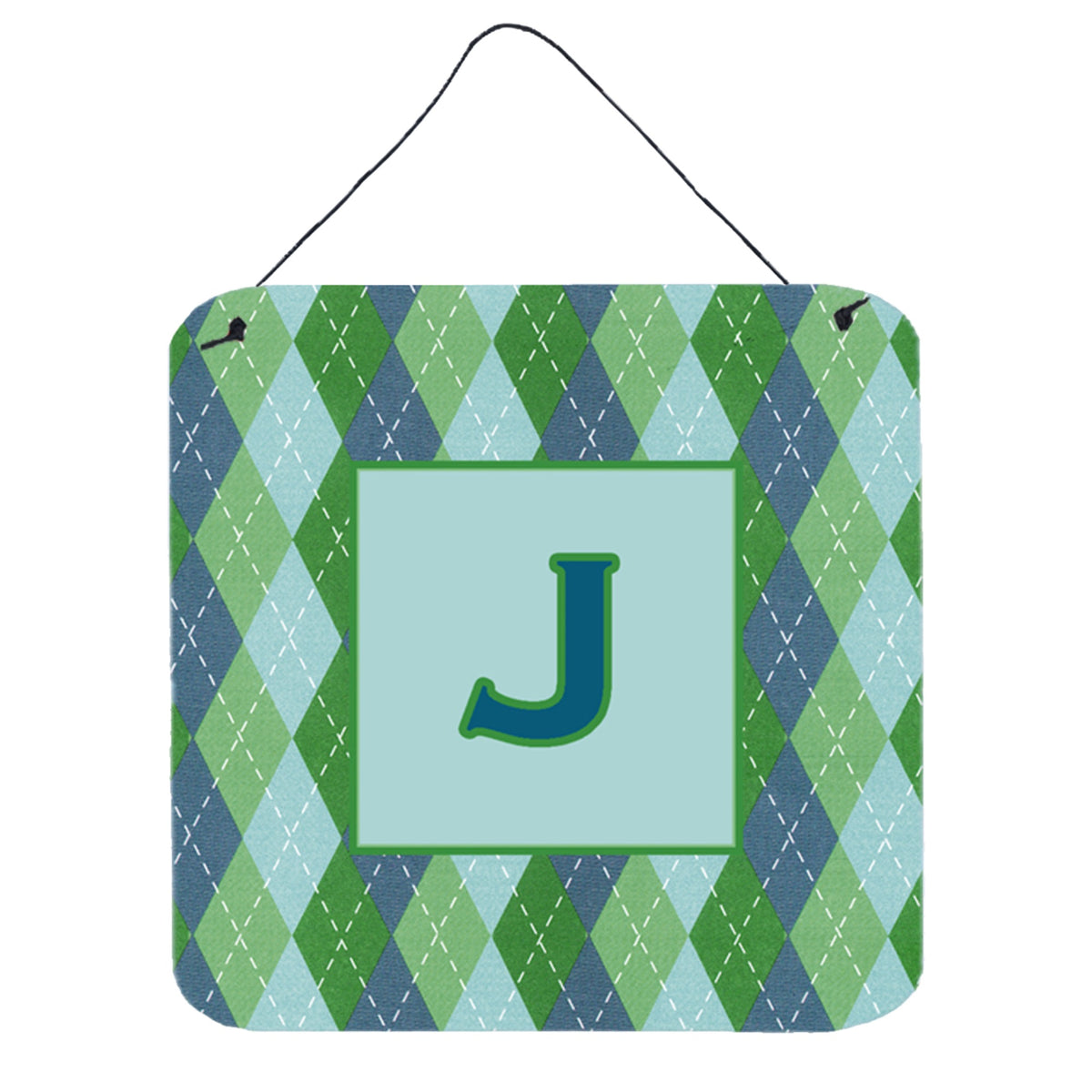 Letter J Initial Monogram  Blue Argoyle Wall Or Door Hanging Prints