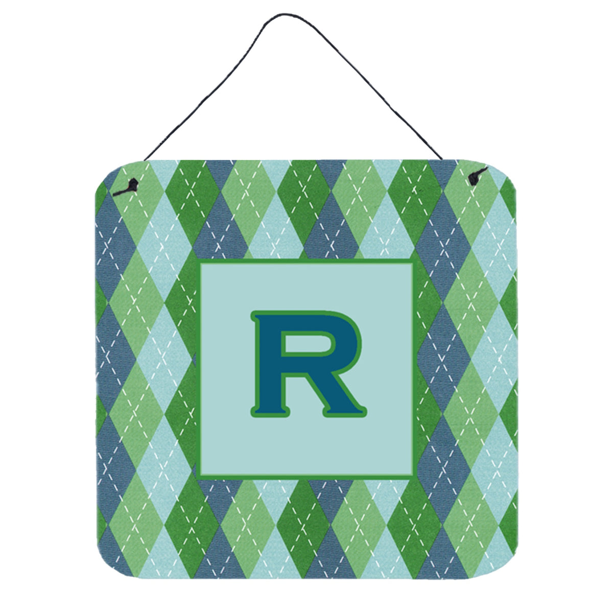 Letter R Initial Monogram  Blue Argoyle Wall Or Door Hanging Prints