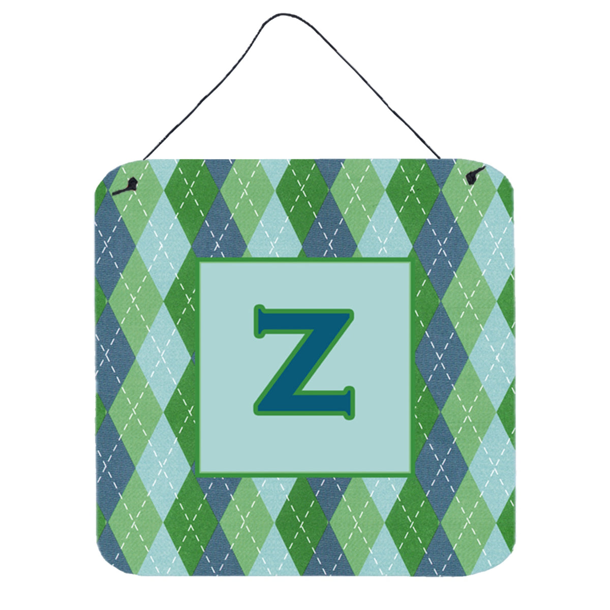 Letter Z Initial Monogram  Blue Argoyle Wall Or Door Hanging Prints