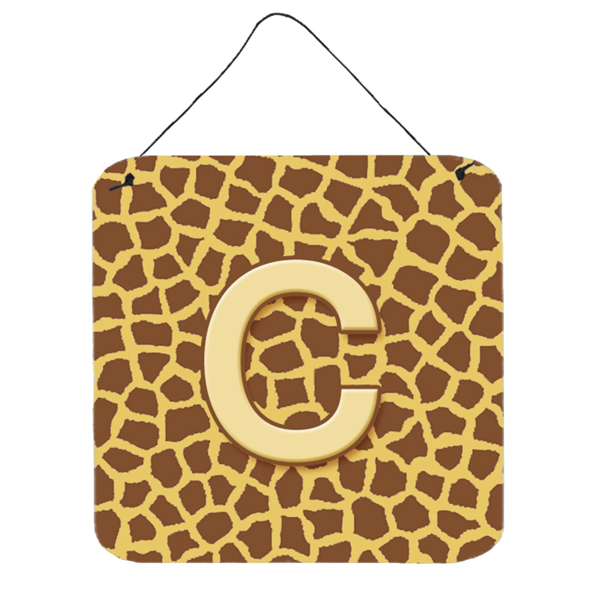 Letter C Initial Monogram  Giraffe Wall Or Door Hanging Prints