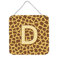 Letter D Initial Monogram  Giraffe Wall Or Door Hanging Prints