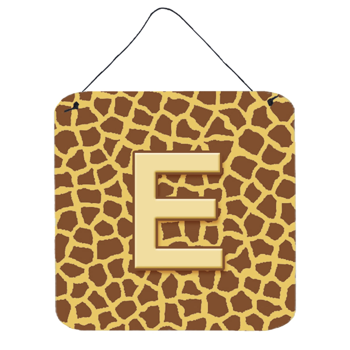 Letter E Initial Monogram  Giraffe Wall Or Door Hanging Prints