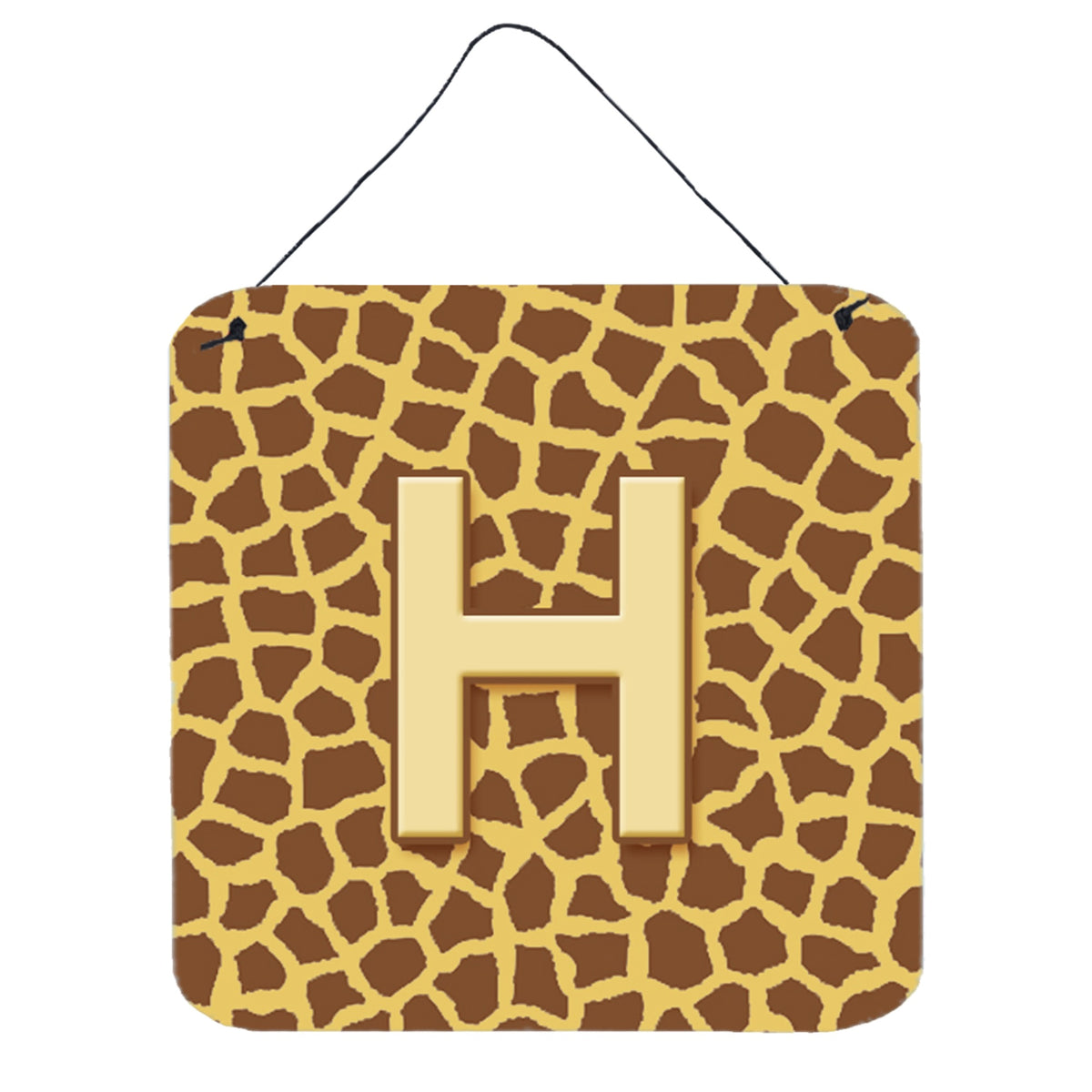 Letter H Initial Monogram  Giraffe Wall Or Door Hanging Prints