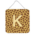 Letter K Initial Monogram  Giraffe Wall Or Door Hanging Prints