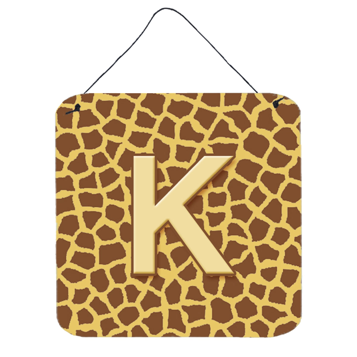 Letter K Initial Monogram  Giraffe Wall Or Door Hanging Prints