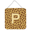 Letter P Initial Monogram  Giraffe Wall Or Door Hanging Prints