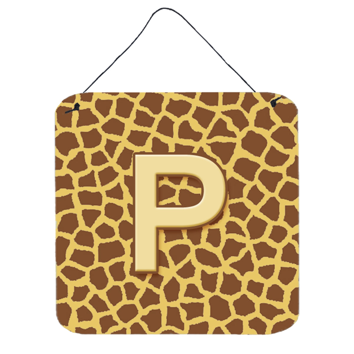 Letter P Initial Monogram  Giraffe Wall Or Door Hanging Prints
