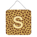 Letter S Initial Monogram  Giraffe Wall Or Door Hanging Prints