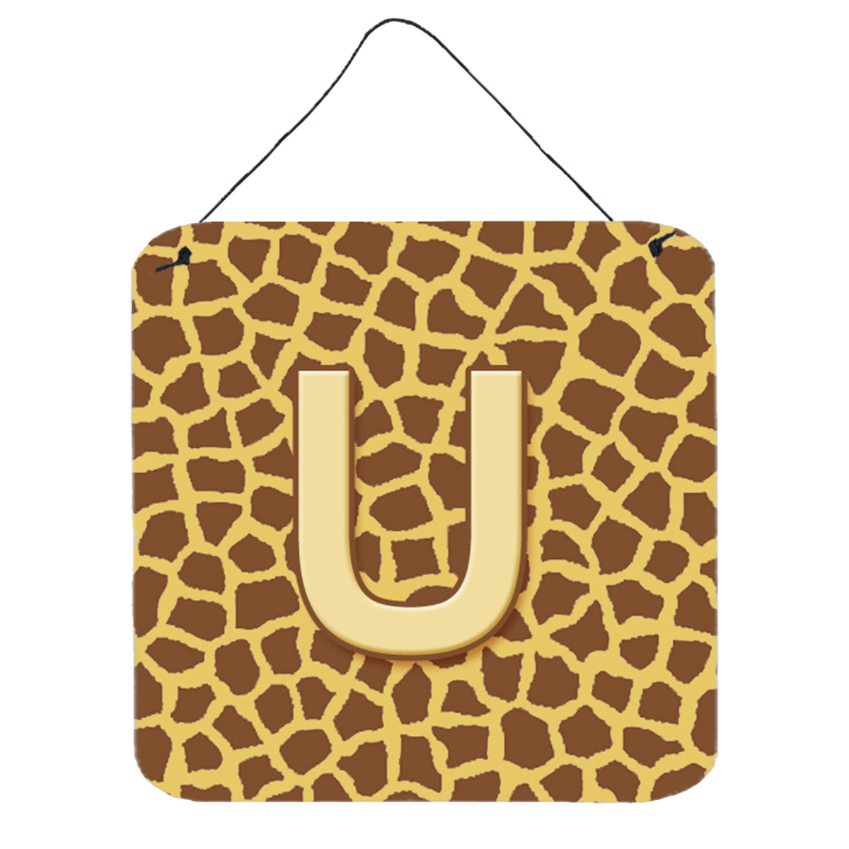 Letter U Initial Monogram  Giraffe Wall Or Door Hanging Prints