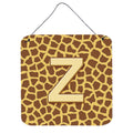 Letter Z Initial Monogram  Giraffe Wall Or Door Hanging Prints