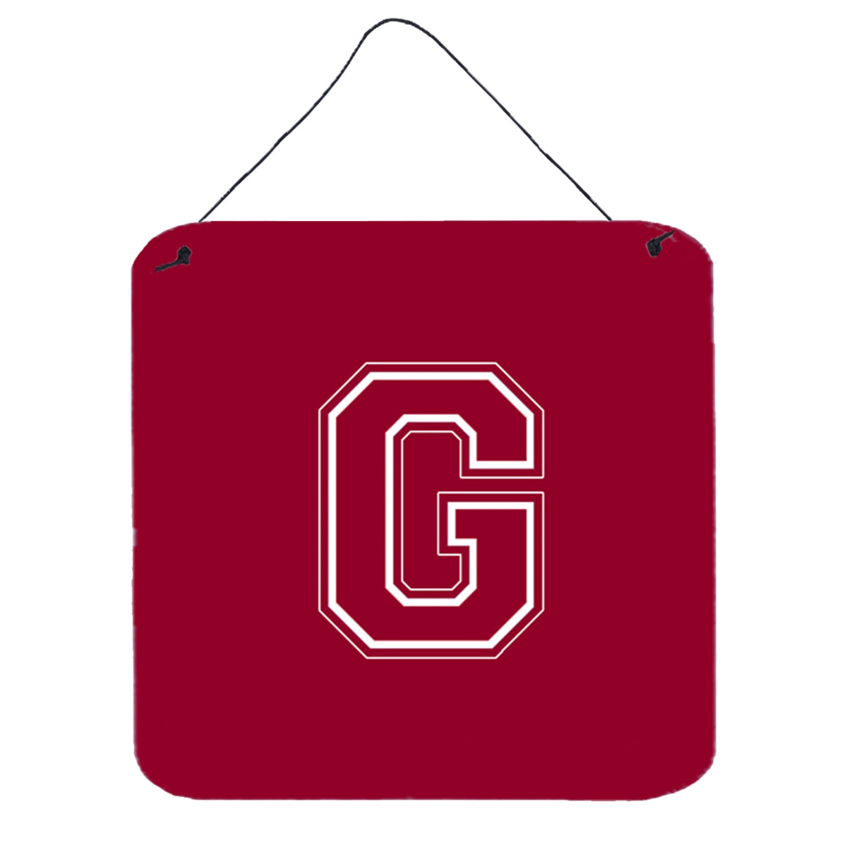 Letter G Initial Monogram  Maroon And White Wall Or Door Hanging Prints