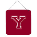 Letter Y Initial Monogram  Maroon And White Wall Or Door Hanging Prints