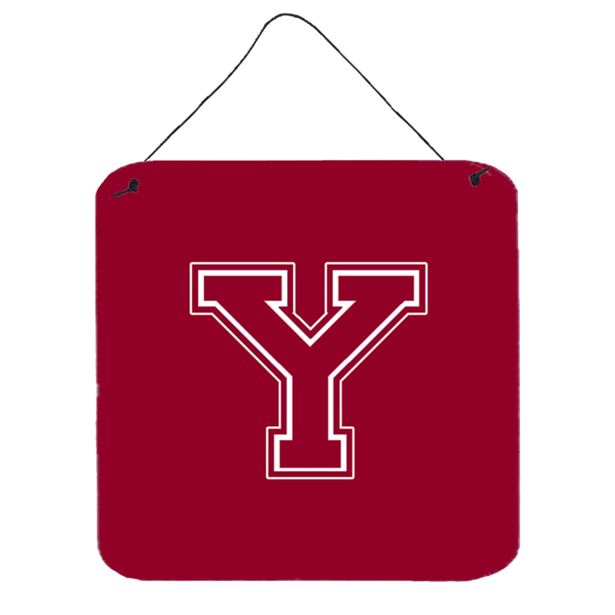 Letter Y Initial Monogram  Maroon And White Wall Or Door Hanging Prints