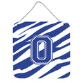 Letter O Initial Tiger Stripe Blue And White Wall Or Door Hanging Prints