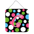 Letter C Initial Monogram  Polkadots And Pink Wall Or Door Hanging Prints