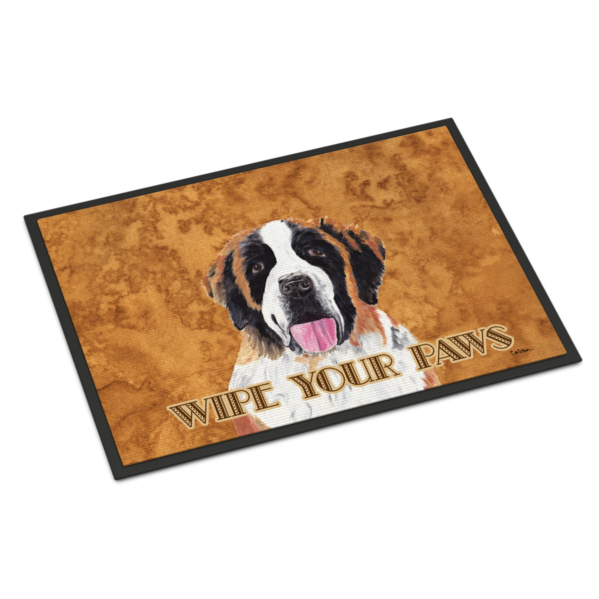 Saint Bernard Wipe Your Paws Indoor Or Outdoor Mat 18X27