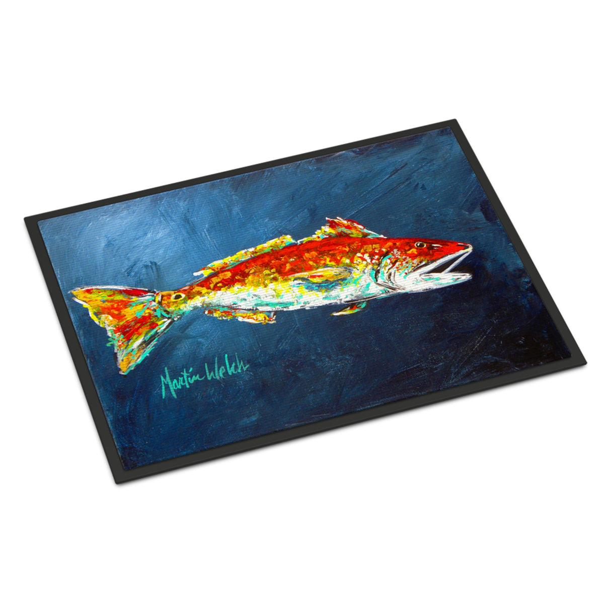 Fish  Red Fish Red For Jarett Indoor Or Outdoor Mat 18X27