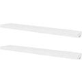 vidaXL Set of 4 Wall Shelves - White and Stylish, Matte Finish, Modern Decor, Easy-to-Install, Resistant MDF Material