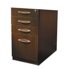 Aberdeen Series Pencil/Box/Box/File Laminate Desk Pedestal, Mocha