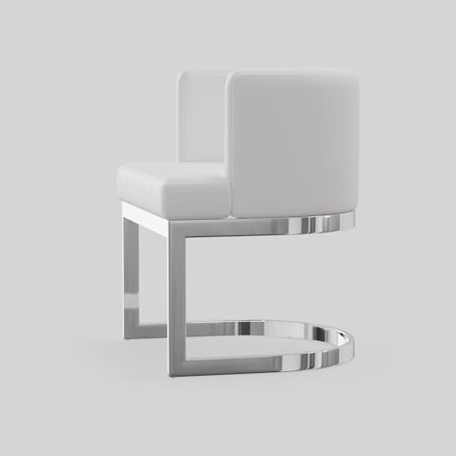 Neos Modern Furniture C1422WH-SS Chair, White
