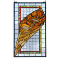 15 Inch  Wide X 25 Inch  High Guideboat Stained Glass Window