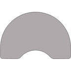 Flash Furniture Wren 48''W x 72''L Kidney Grey Thermal Laminate Activity Table - Standard Height Adjustable Legs