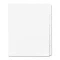 Sparco Straight Collated Index Dividers - 5 X Tab - Blank - 8.50' X 11' - 50 / Box - White Divider - White Tab