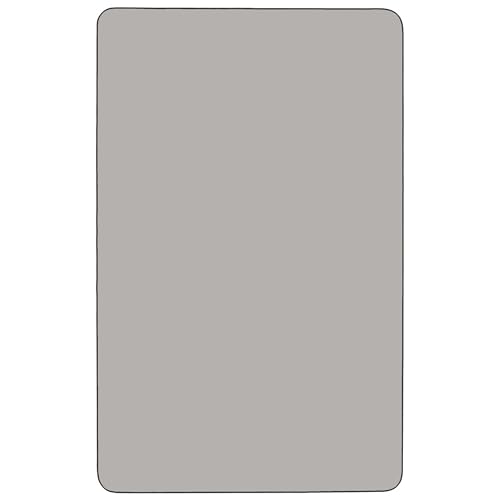 Flash Furniture Wren Mobile 30''W X 48''L Rectangular Grey Hp Laminate Activity Table - Height Adjustable Short Legs
