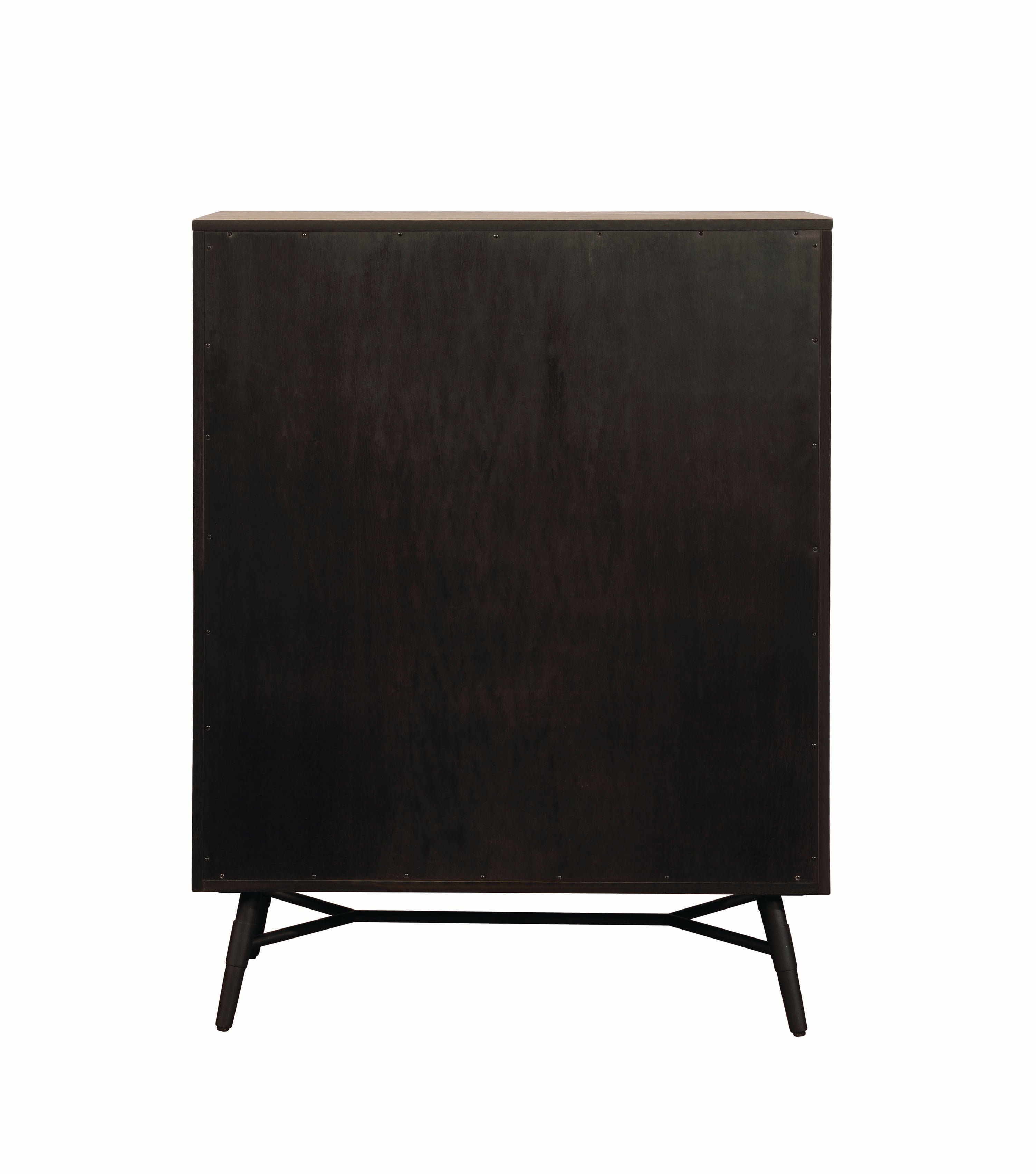 Marlow 5-Drawer Farmhouse Wood Chest in Brown Finish