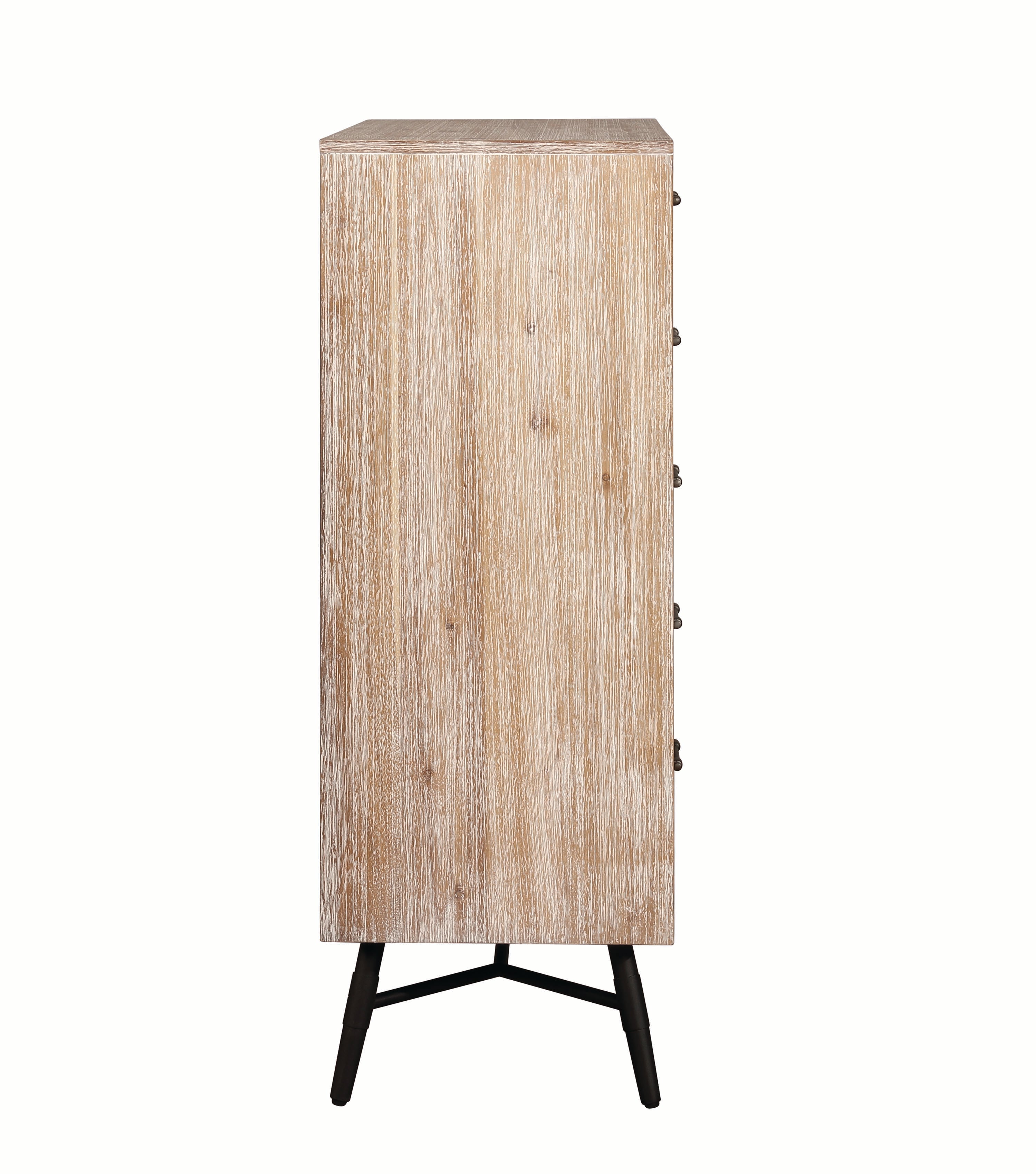 Marlow 5-Drawer Farmhouse Wood Chest in Brown Finish