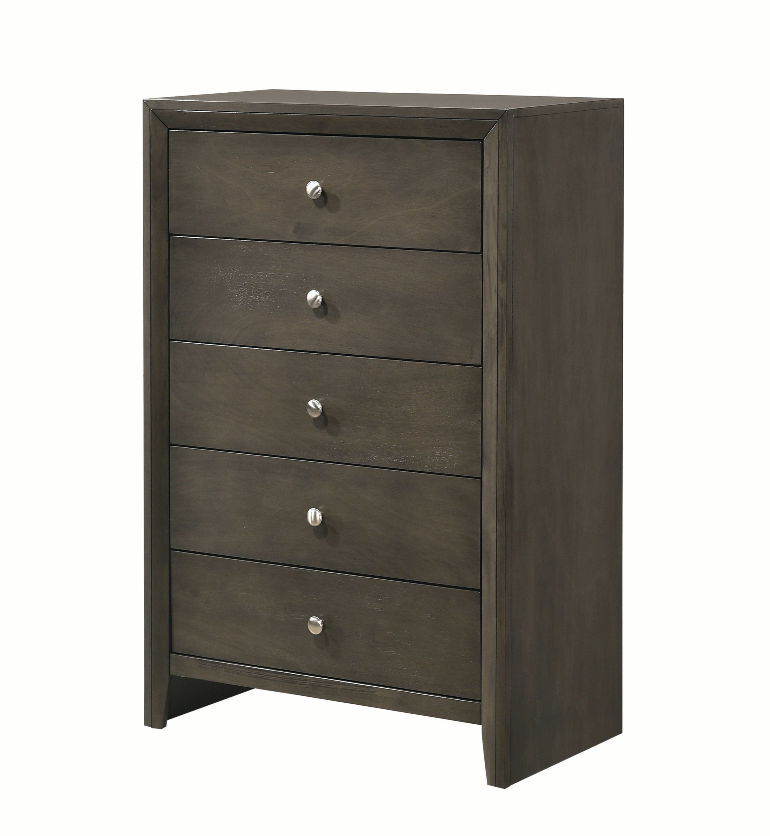 Coaster Home Furnishings Serenity 5-Drawer Transitional Wood Chest in Mod Gray