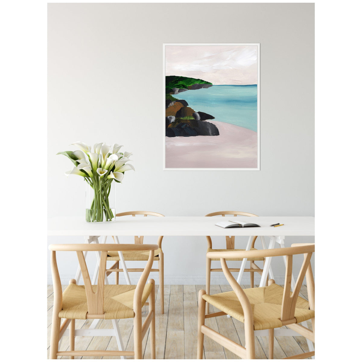 Sylvie Seascape Framed Canvas by Nikita Jariwala