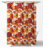 Lush Decor Leah Shower Curtain, 72' X 72', Red