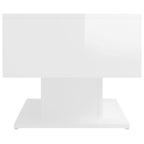 vidaXL Coffee Table High Gloss White 40.7"x19.7"x17.5" Engineered Wood