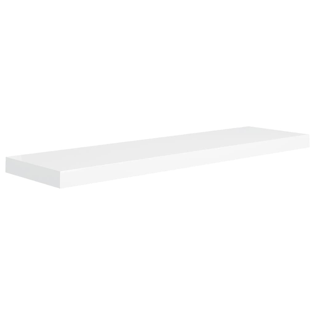 vidaXL Set of 4 Floating Wall Shelves, Modern Style, 35.4&quot;x9.3&quot;x1.5&quot;, Durable Honeycomb MDF & Metal, White