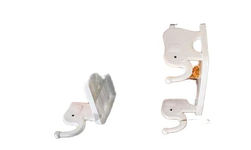 (Pack Of 2) Elephant Cartoon Stand Multipurpose Wall Mount Floating Shelf And Rack With Self Adhesive Sticker. Mounted Storage O