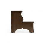 HomeRoots Brown MDF, Acacia Wood Solids Handcrafted Praline Step Stool