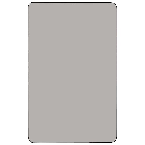 Flash Furniture Wren 30''W x 72''L Rectangular Grey HP Laminate Activity Table - Height Adjustable Short Legs