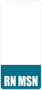 Rn Msn Badge Buddy (Teal) - Vertical Heavy Duty Badge Tags For Nurses With A Master'S Degree - Double Sided Badge Identification