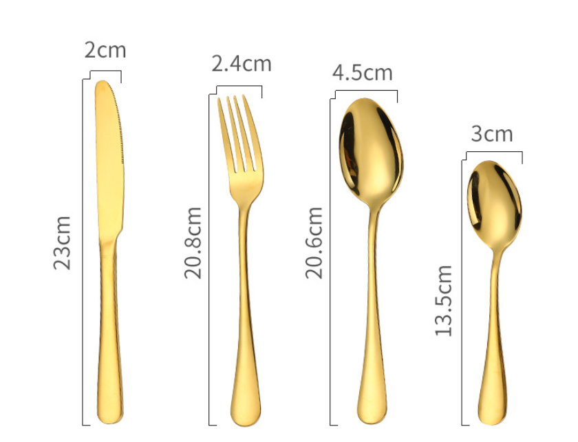 CasaFoyer 24 pcs Stainless Steel Tableware Set with Box