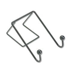 Wholesale Case Of 10 - Fellowes Partition Additions Coat Hook-Double Coat Hook, For Partitions, 4'X5-1/8'X6', Black