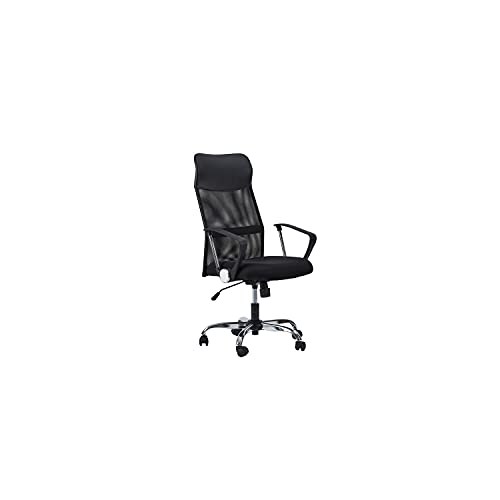 Lilola Home Charlotte High Back Black Fabric Mesh Office Chair