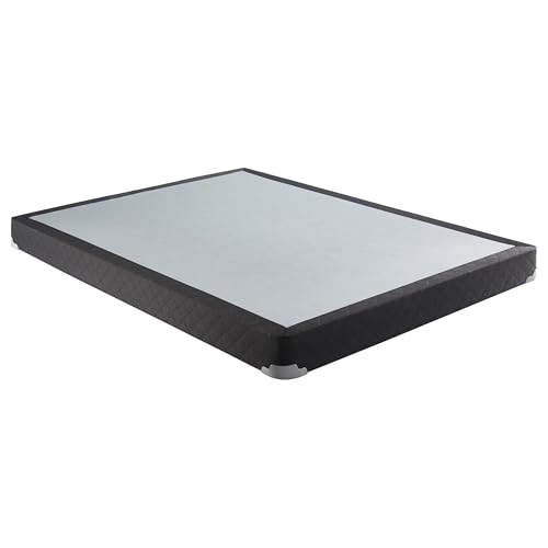 Coaster Home Furnishings Mercer 5 Inch Upholstered Eastern King Size Box Spring for Bed Frames Low Profile Foundation Mattress Support Grey 350415KE