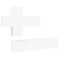 vidaXL 7 Piece TV Cabinet Set White Engineered Wood