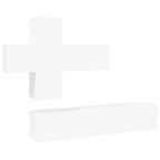 vidaXL 7 Piece TV Cabinet Set White Engineered Wood