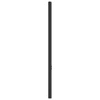 vidaXL Classic Design Black Metal Headboard - 70.9" Width, Powder-Coated Steel Construction, Suitable with Round Tube Beds, Adds Elegance to Bedroom Decor