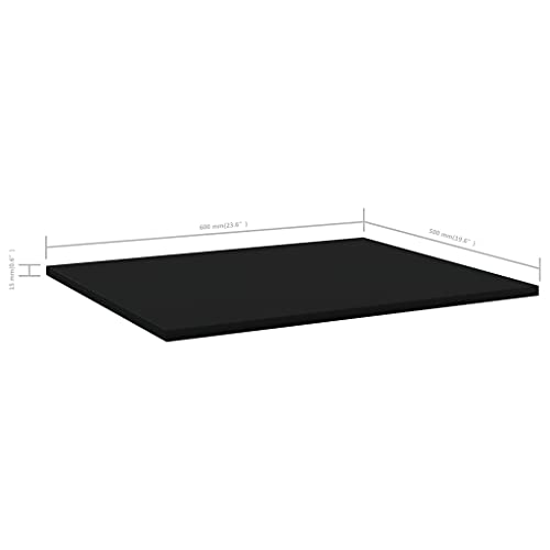 Bookshelf Boards -SKM Bookshelf Boards 4 pcs Black 23.6&quot;x19.7&quot;x0.6&quot; Chipboard